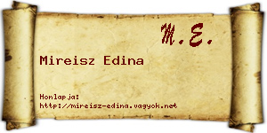 Mireisz Edina névjegykártya